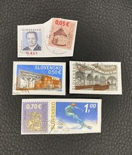 Lot de 6 timbres de Slovaquie années diverses - encore sur fragment DL41