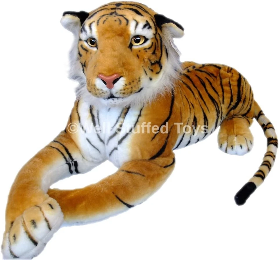 Extra Large Brown Tiger Plush Toy 100-160cm – Giant Realistic Cuddly Soft Animal - Image 2 of 4
