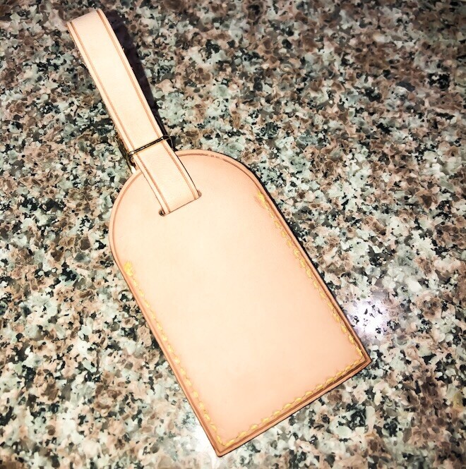 Authentic Louis Vuitton Leather Name Tag -ONE PIECE 🇫🇷 | eBay