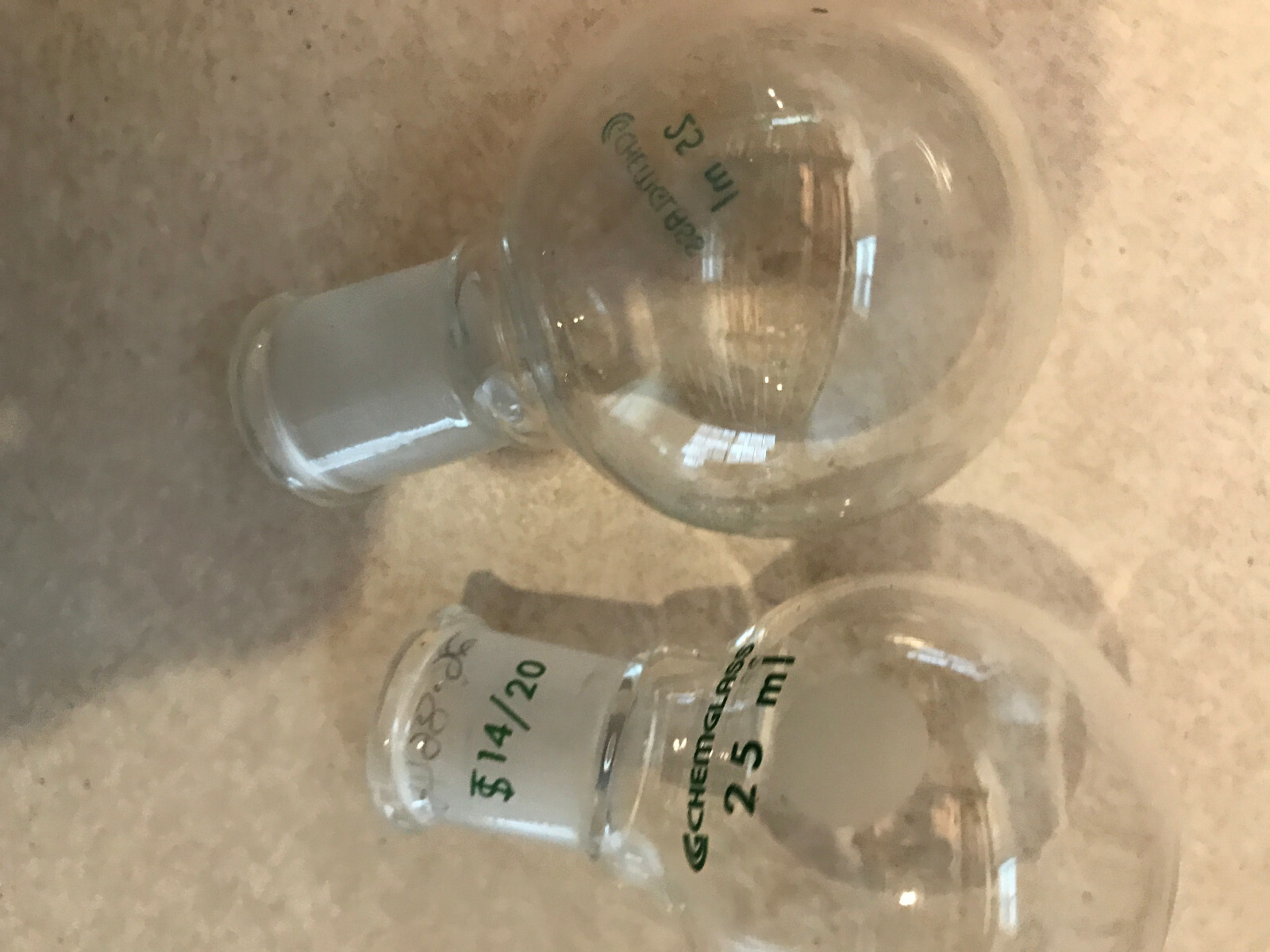 25mL Single Neck RBF, 14/20 Outer Joint | eBay