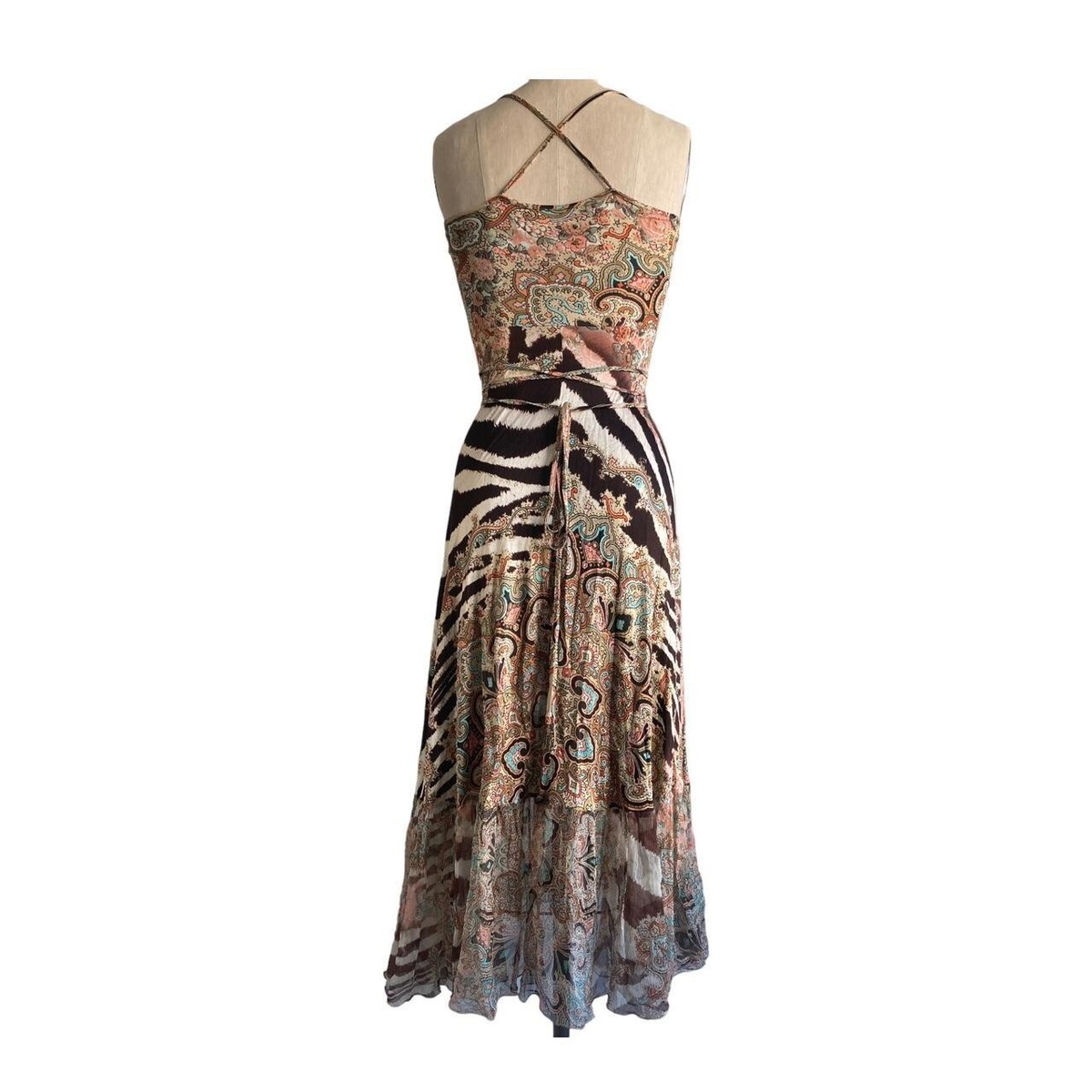 CLASS roberto cavalliグラデーション水着セットS／イタリー SALE! VINTAGE! ROBERTO CAVALLI ITALY silk dress IT size S 40