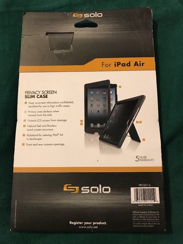 Solo - Sichtschutz iPad® Air Case - schwarz PRO201 - Bild 3 von 3