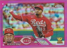 2023 TOPPS CHROME ALEXIS DIAZ P REDS ROOKIE ALL-STAR #179 PINK REFRACTOR SP HOT!