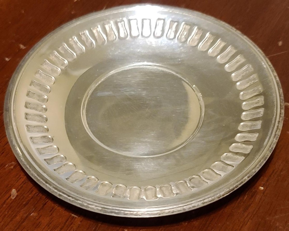 Beautiful Veracruz Demitasse Silver Cup and Saucer Set with