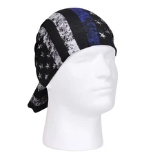 US Flag Multi Use Thin Blue Line Tactical Wrap Bandana Gaiter Balaclava Scarf