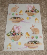 Mrs. Grossman Easter Baslet, Rabbit, Ducks Sticker Sheet ~ New.