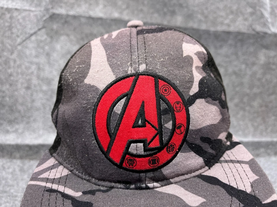 Gorra Marvel Avengers Snap Back Jóvenes Niños Talla Única Gris Camuflaje 100% Algodón Héroe Foto 2 de 4