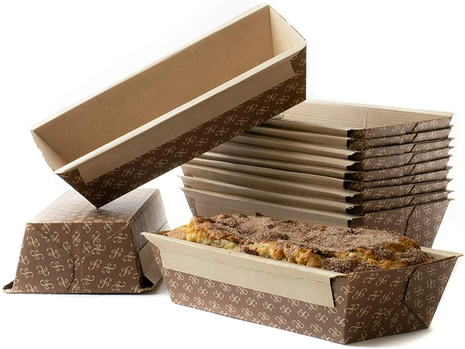 Solut Disposable Bread Loaf Pans for Baking - Kraft Paper 7.06"x4.37"x1.61"(100)