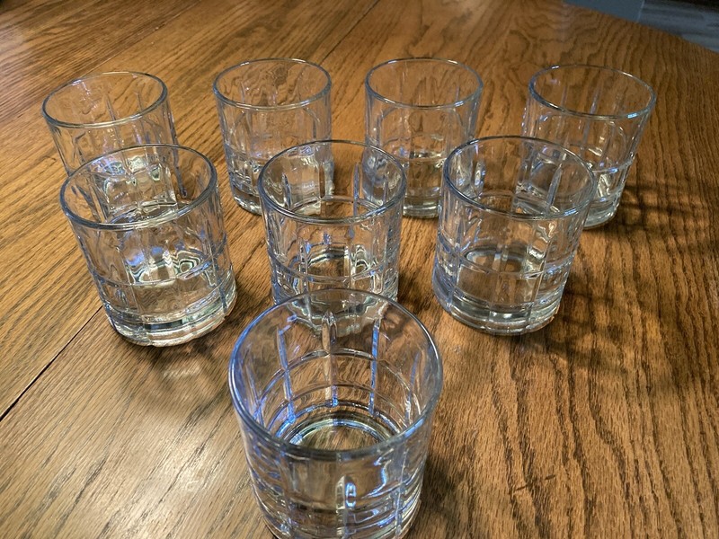 ANCHOR HOCKING TARTAN MANCHESTER OLD FASHIONED/ROCKS GLASSES 3 1/2”  (8)
