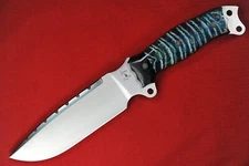 Busse Custom Fat SFNO .23" Satin INFI Blade, G10 G-rexed Marble Stone Handle