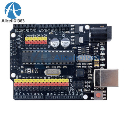 Arduino Compatible UNO R3 PLUS Sensor I/O Shield Atmega328P 16U2 Expansion Board