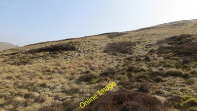 Photo 6x4 North side of Gana Hill Gana Burn/NS9501 Moorland ridge above  c2014