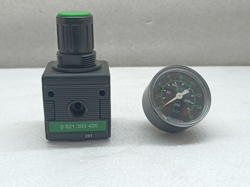 NEW BOSCH 0 821 302 400 / 0821302400 PRESSURE REGULATOR /W GAUGE 0-16 BAR - Picture 3 of 13
