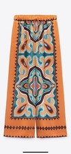100 Authentic ZARA Flowy Printed Pants Size: XXL