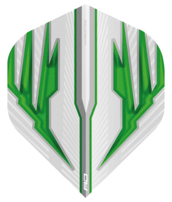 Red Dragon Flights, Hardcore White & Green Radical, Standard, 1 Set = 3 Stk