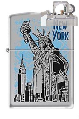 Zippo 7691 ny city statue of liberty Lighter with PIPE INSERT PL