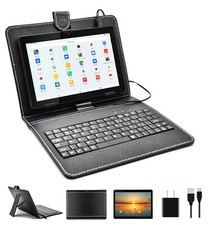 128G 10 Inch Android 10 Ten Core HD Tablet Computer PC Wifi Bundle Keyboard CASE