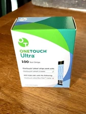 One Touch Ultra Blue Blood Glucose Test Strips - 100 Count (22895) Exp 8/31/26