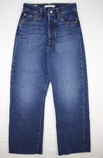 Levi's Premium Jeans Womens 25x27 Ribcage Straight Ankle Wide Leg Big E Med Wash