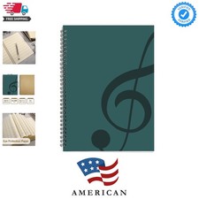 Blank Sheet Music Composition Manuscript Staff Paper Art Music Notebook Black...
