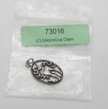 Colgante de plata de ley 925 con dije de unicornio plata oxidada nueva joyería
