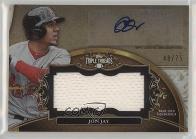 2013 Topps Triple Threads Unity Jumbo Relics Sepia 48/75 Jon Jay Auto n1u