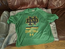 Under Armour Notre Dame Fighting Irish Basketball Shirt Green Size M