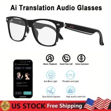 Smart Glasses AI Bluetooth Glasses with 144 Translation for Men  Woman Travel