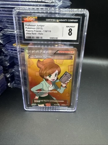 Professor Juniper (116 Full Art) 116/116 Plasma Freeze Holo Graded CGC 8 NM