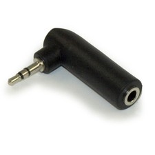 2.5mm MALE to 3.5mm FEMALE Right Angle Adapter Stereo TRS