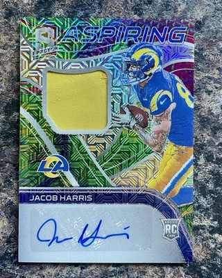 2021 Panini Spectra Football Meta Jacob Harris /10 Rookie Patch Auto #APA-JH