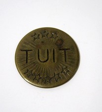 Vintage Masonic Round TUIT Coin Masons