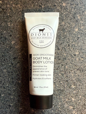 DIONIS Skin Smoothing GOAT MILK Body Lotion w/ Retinol - 1 oz SEALED Travel Size