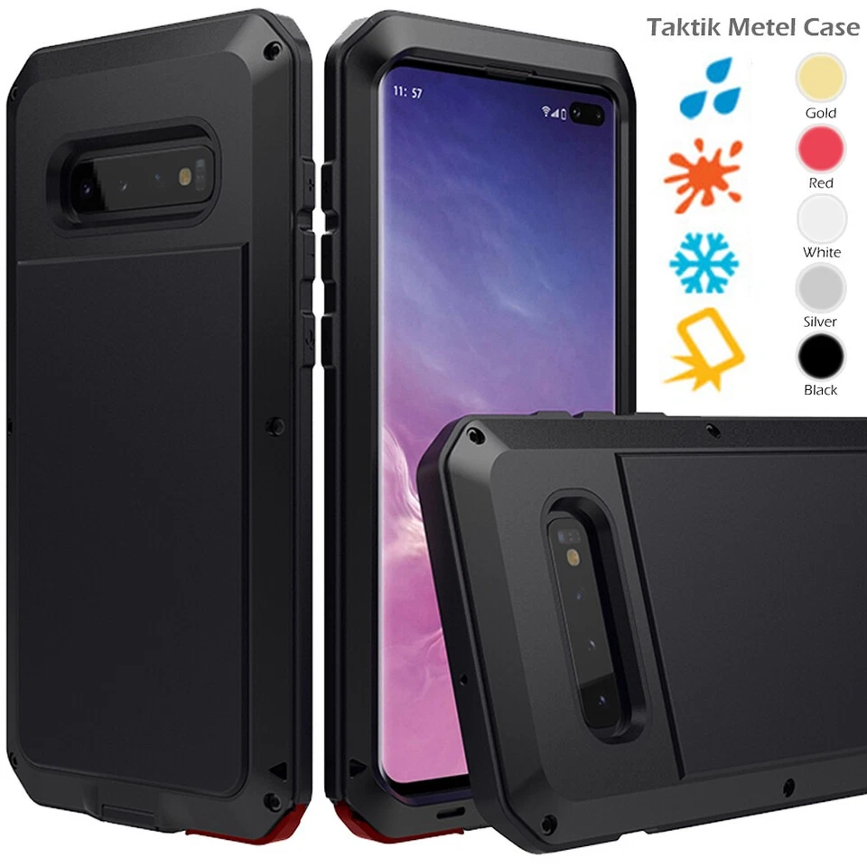 三星 S10 S20 S21 S22 S23 外壳 保护套 坚固金属框架 + 硅胶 防震 — 第 3/4 张图片