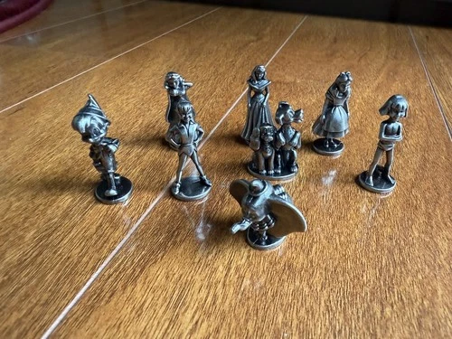 2001 Monopoly Disney Edition Game Replacement Piece Mover Token Set Of 8 Figures