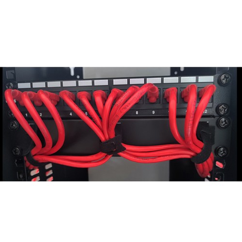 Minimedia 25.4cm Armoire Câble Tidy Gestion Barre Avec Crochet Et Boucle Noir - Afbeelding 3 van 5