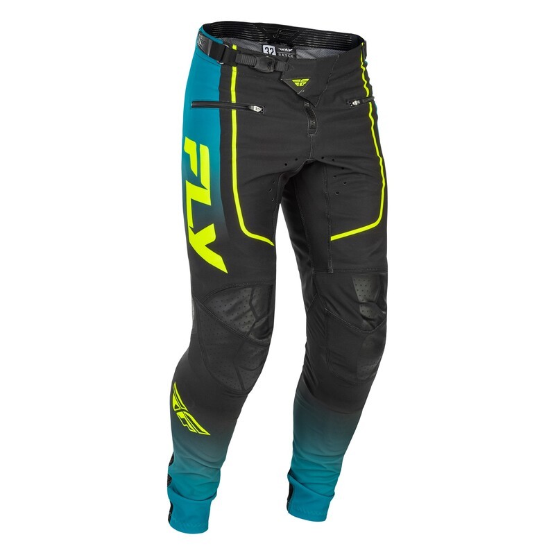 Pantalon vélo FLY RACING Rayce bleu turquoise vert pour VTT