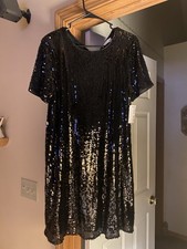 Women’s Sequined Dress Nine West Black Or Burgundy Small Or Large