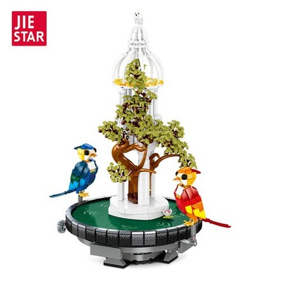 JIESTAR JJ9156 Feather Water Mirror Rotating National Trend Building Blocks