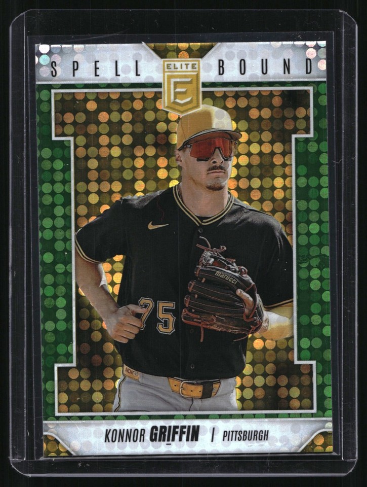 2026 Donruss Elite Spell Bound Green Disco #3 Konnor Griffin (Letter I) 2026 Donruss Elite Spell Bound Green Disco #3 Konnor Griffin (Letter I)