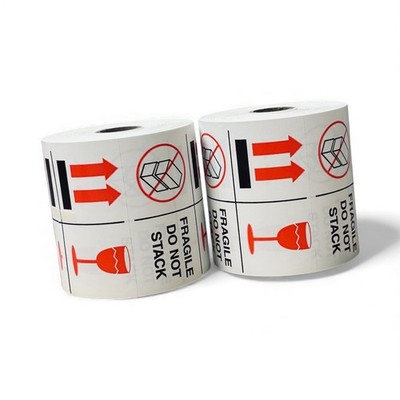 4x4 Fragile Do Not Stack Stickers This Side Up Arrow Adhesive 400 Labels