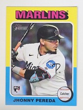 2024 Topps Heritage High Number #719 Jhonny Pereda RC SP Marlins