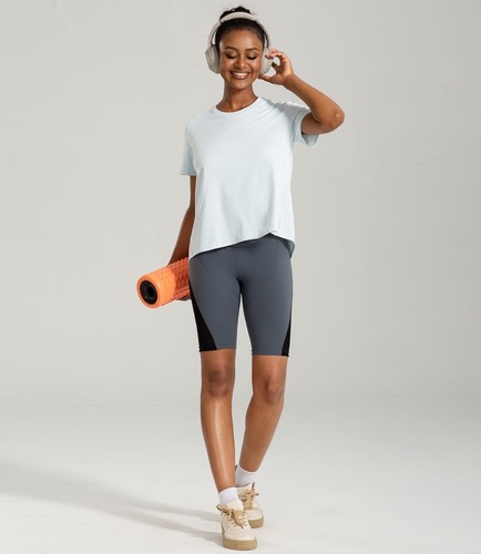 Workout Tops for Women UPF50+ Breathable Loose Fit Yoga T Shirts Short Sleeve... - Picture 5 of 6