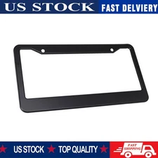 Black License Plate Frame Tag Cover aluminium alloy Universal Car