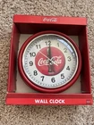 Coca-Cola Vintage Red Wall Clock Diner Style 9" Round ( Battery)