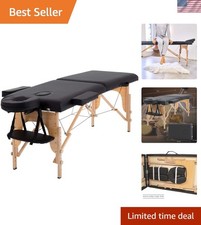 Luxury Portable Massage Table with 2-Inch Thick Sponge for Comfort and Support