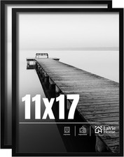 LaVie Home 11x17 Picture Frame 2 pack, Display Pictures 11 x 17 11x17, Black