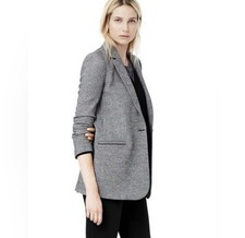 Loft Long Sleeve One Button Blazer Gray Size 12