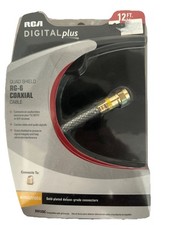 NEW RCA DIGITAL PLUS 12-FT. 3.6m Silver Quad Shield RG-6 Coaxial Cable.