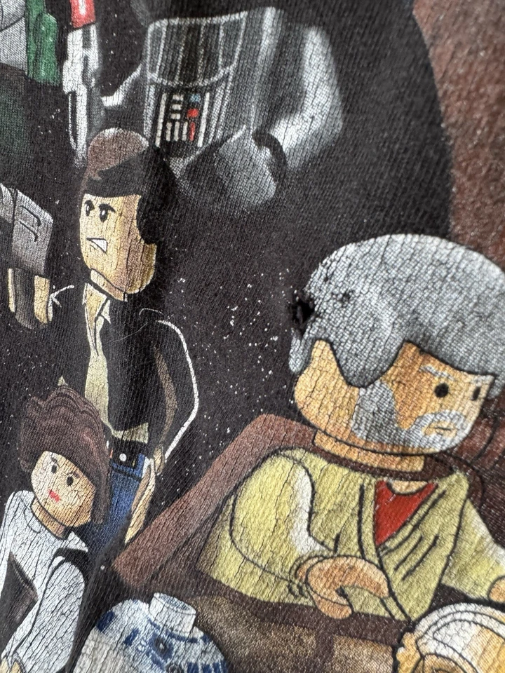 Camiseta Promocional Lego Star Wars Darth Vader Yoda R2D2 & More Youth S-M 2009 De Colección Foto 4 de 4